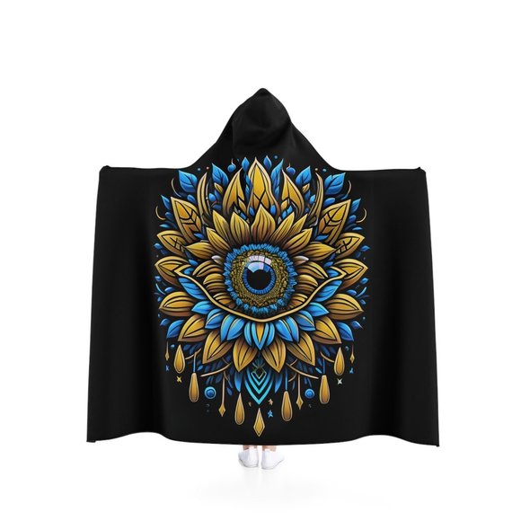 DISCO LEMONADE Cornflower Candy Eye Psychedelic Cloak, Rave Blanket, Uv, Led, , - Picture 1 of 3